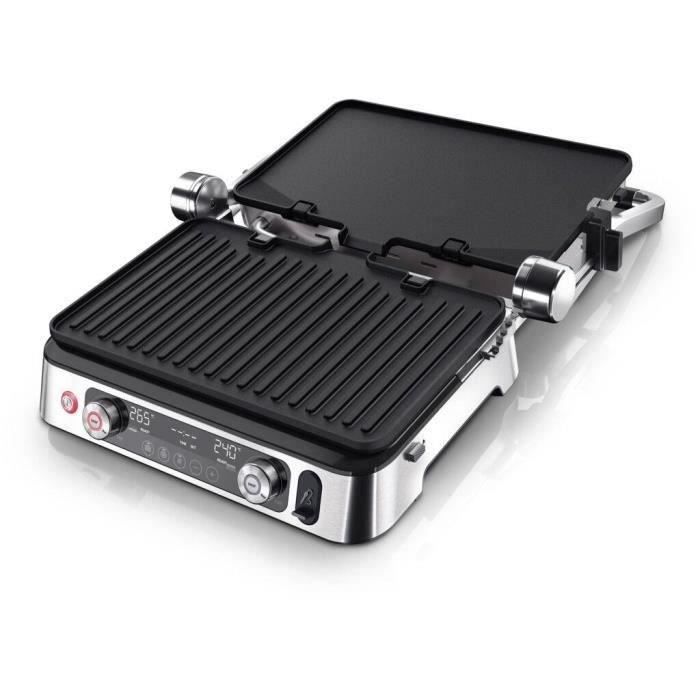 Multifunction grill - BRAUN - Multi Grill 9 Pro - 2200 W - 3 heating positions - Black / Steel