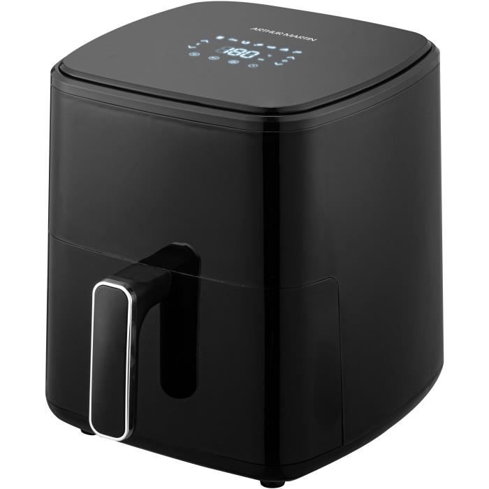 Oil-free fryer  ARTHUR MARTIN - Airfryer 5 L - 1400 W - Touch screen - 7 cooking presets - Black
