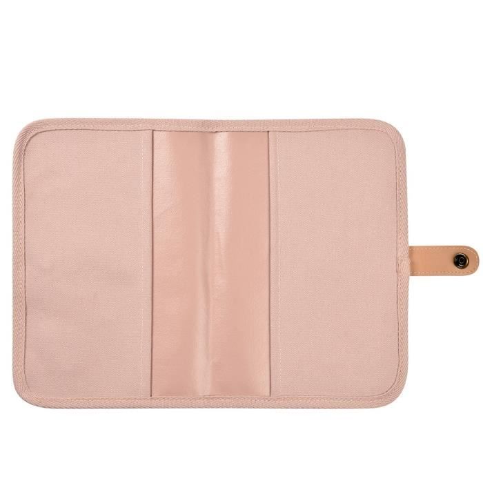 BEABA, Powder pink canvas health book cover