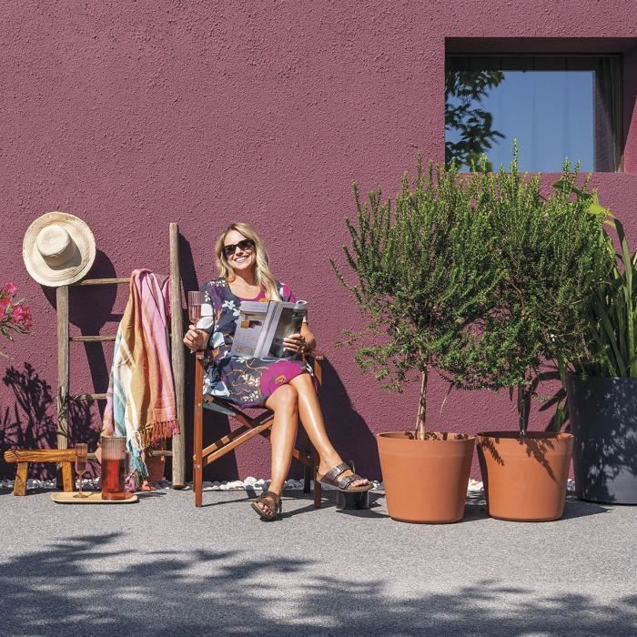 Flower pot - DEROMA - Origin - 85 L - On wheels - Terracotta