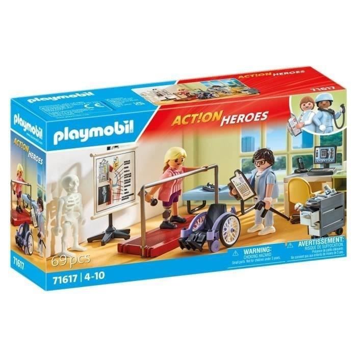PLAYMOBIL 71617 Physiotherapy Workshop, Hospital, Action Heroes, 69 pieces, Ages 4 and up