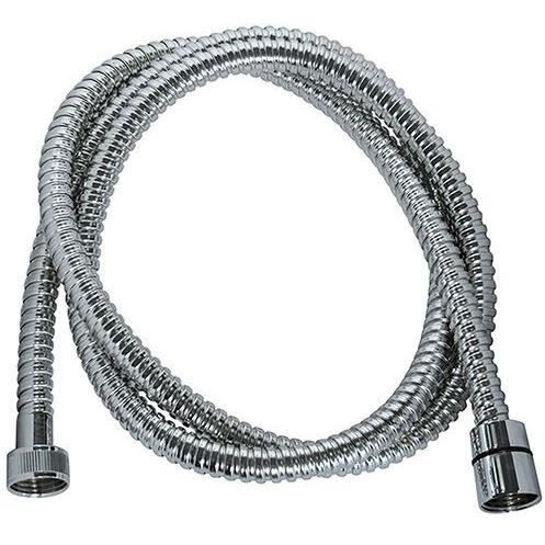 Shower hose - ROUSSEAU - Metal nuts - Safety crimps - Length 1.50m - Single-grip chrome-plated stainless steel