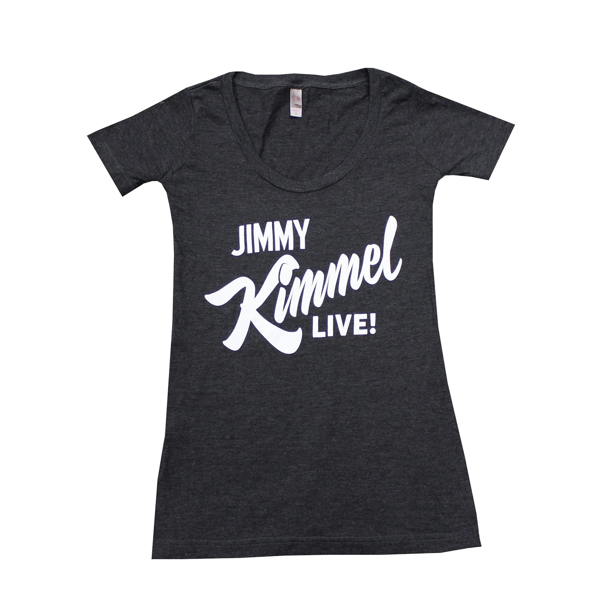 Jimmy Kimmel Live! Hollywood Charcoal Scoop Neck Tee Shirt | Adult Large