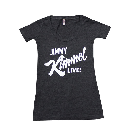 Jimmy Kimmel Live! Hollywood Charcoal Scoop Neck Tee Shirt | Adult Large