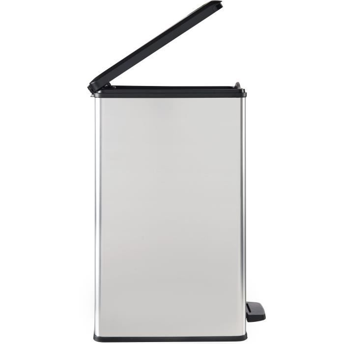Slim Bin - SLIM BIN - CURVER - 40L - Space saving - 40 x 25 x 61 cm - Metallic grey