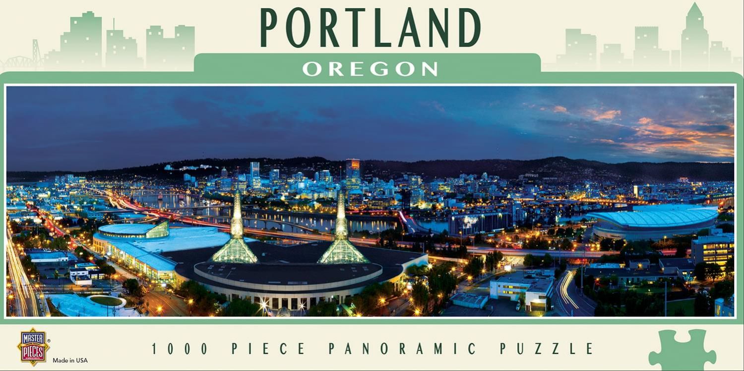 Downtown Portland Oregon 1000 Piece Panoramic Jigsaw Puzzle