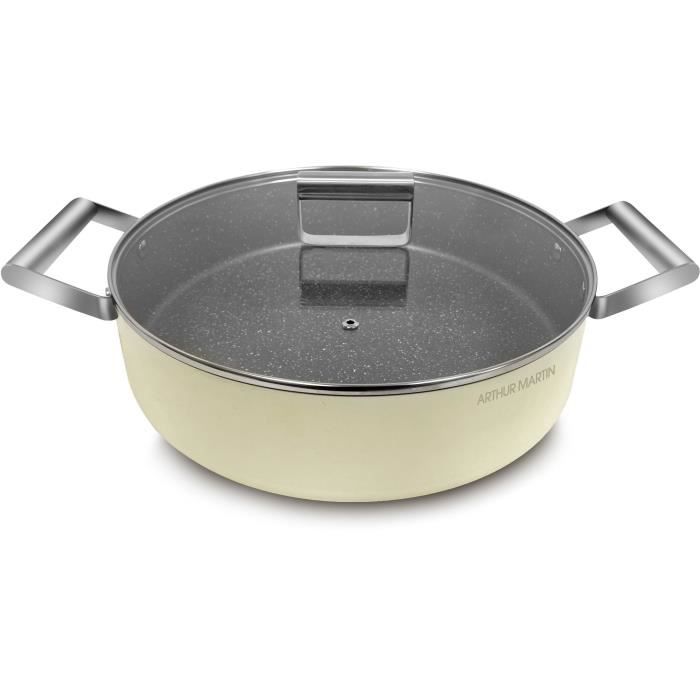 Casserole - ARTHUR MARTIN - AM6523 - 24 cm with lid - Forged aluminum - All heat sources including induction + oven