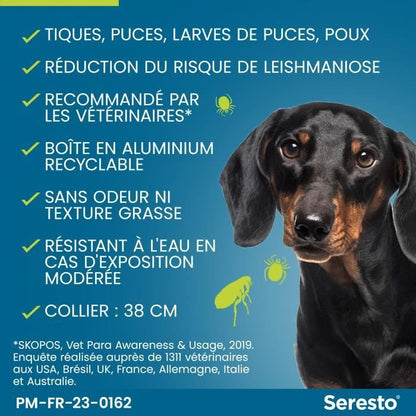 Seresto Dog Anti-Puaces and Anti-Tiques Collier -8kg 1 Unit