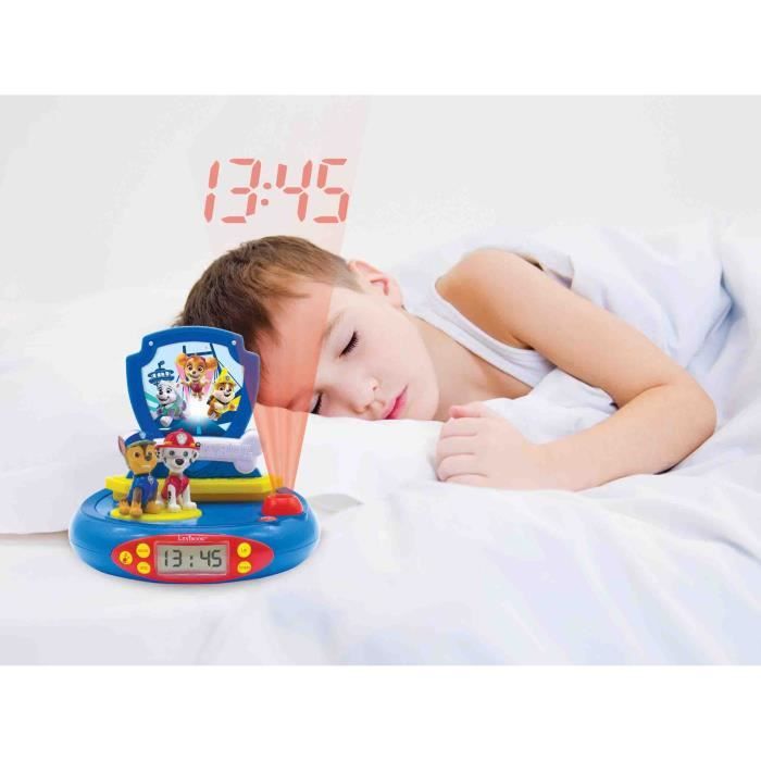LEXIBOOK - PAT PATROUILLE - Radio Child Alarm Clock with Projections Images