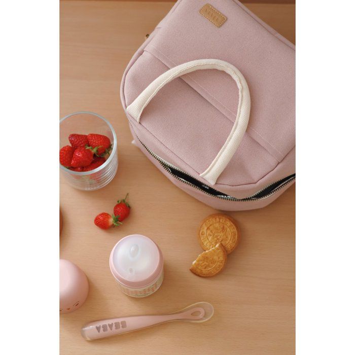 Powder Pink Insulated Lunch Bag