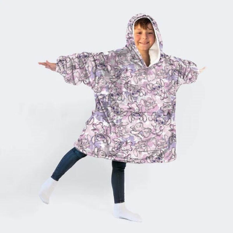 Disney Stitch Angel oversize sweatshirt coat kids coral