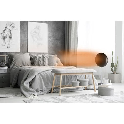 Turbo ceramic floor heater - 2000 W - DOMO - DO7349H - 34 x 28 x 81 cm - Black