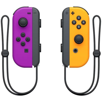 Pair of Joy-Con left neon purple and right neon orange right