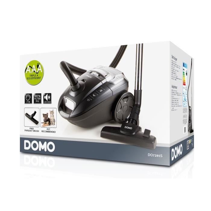 Domo do7285s vacuum cleaner with bag - 700W - 69 dB - A - Gray