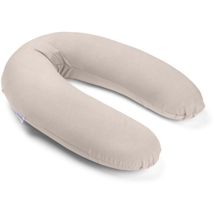 Pregnancy and nursing pillow - DOOMOO - Buddy - Ultra comfort - Oeko-Tex certified - Corduroy Beige