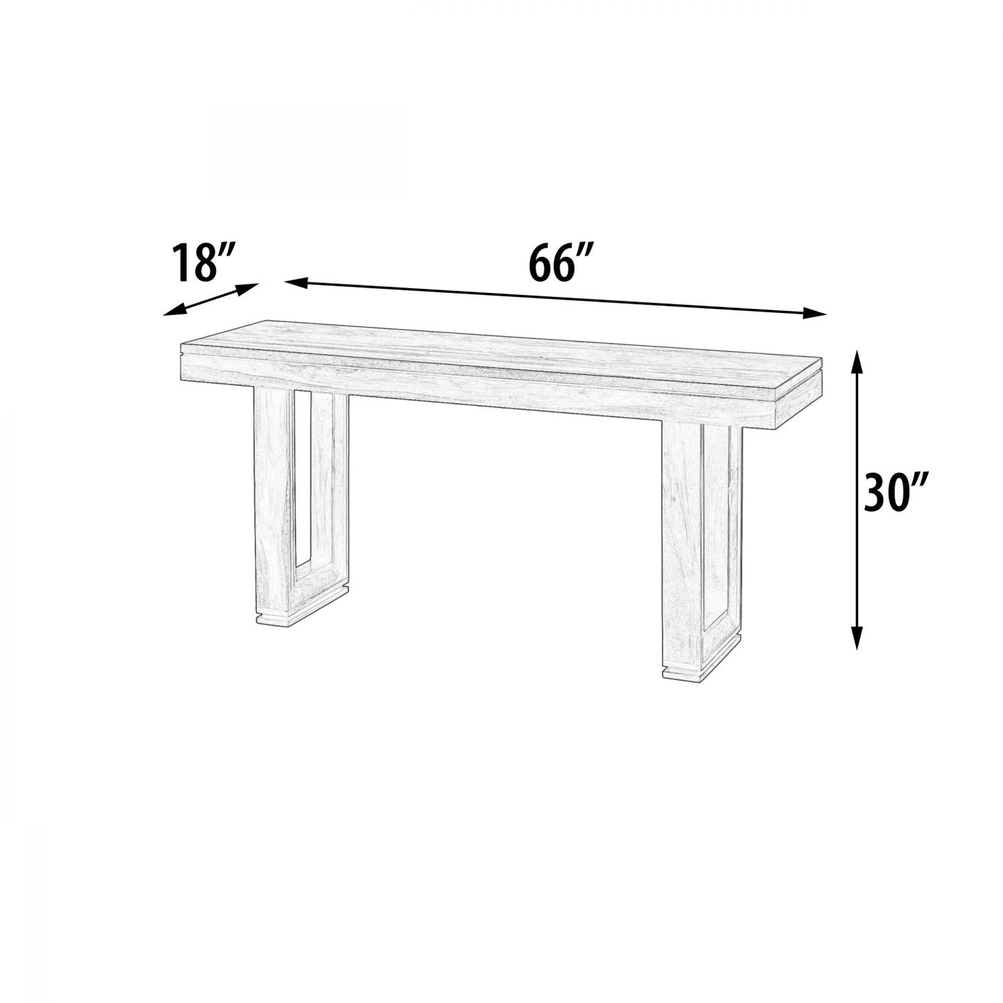 Cinnamon Amber Console Table
