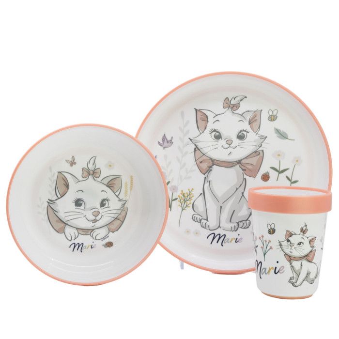 THERMOBABY ARISTOCHAT 3-piece meal set: Plate, bowl and cup