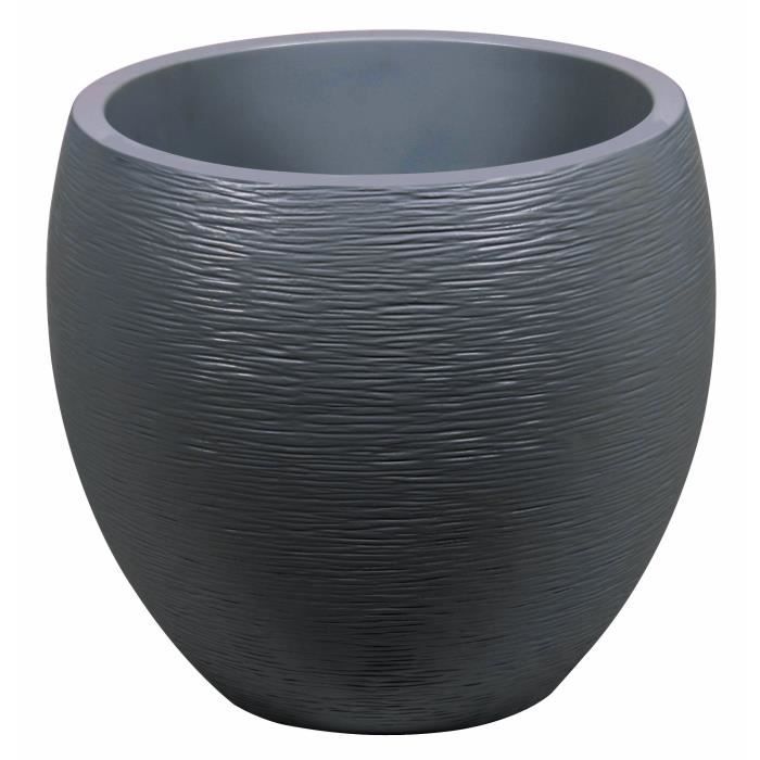 EDA Round Pot Graphit Ø50cm - Capacity 46L - Anthracite Gray