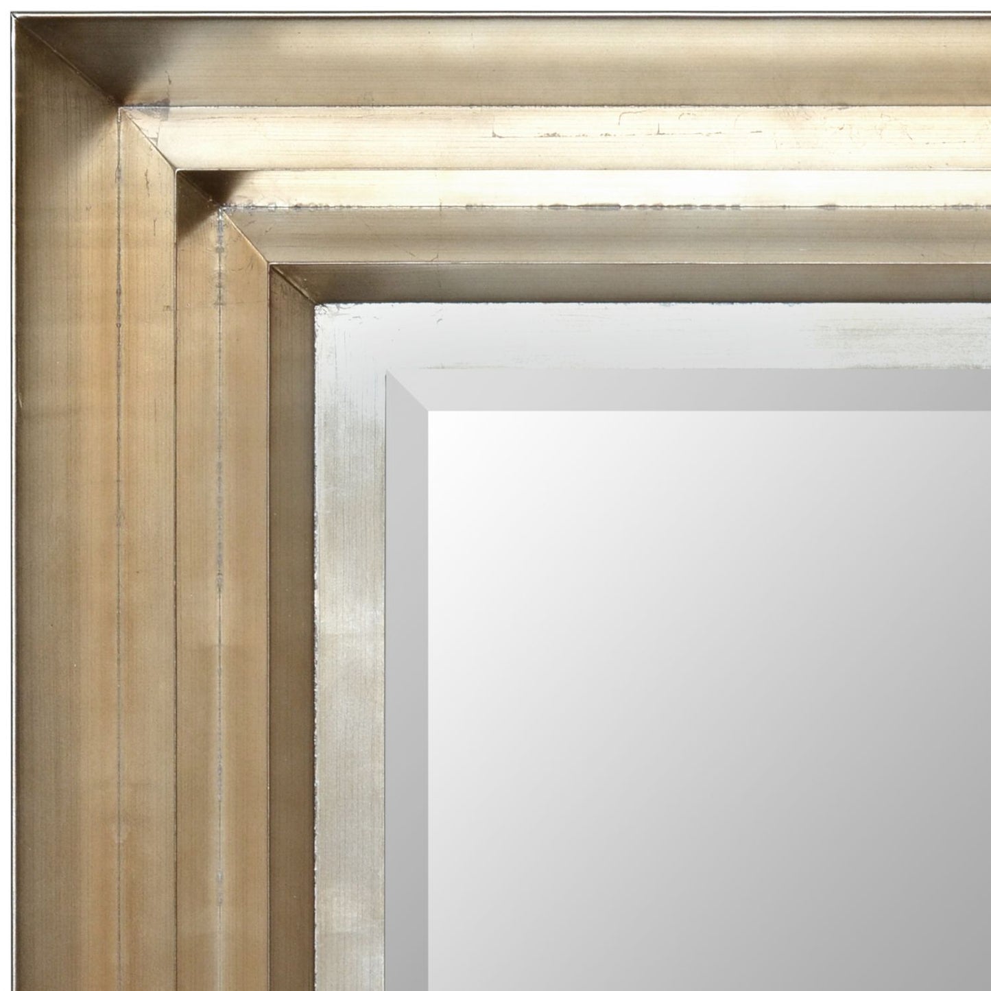 Modern Wave Mirror 24X36 Silver