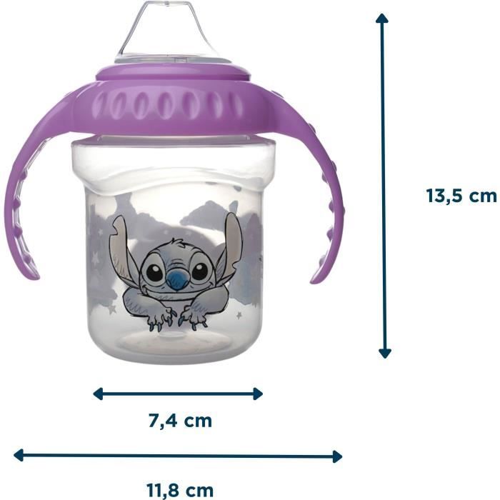 Cup with handles - THERMOBABY - 250 ml - Silicone spout - Lilo & Stitch