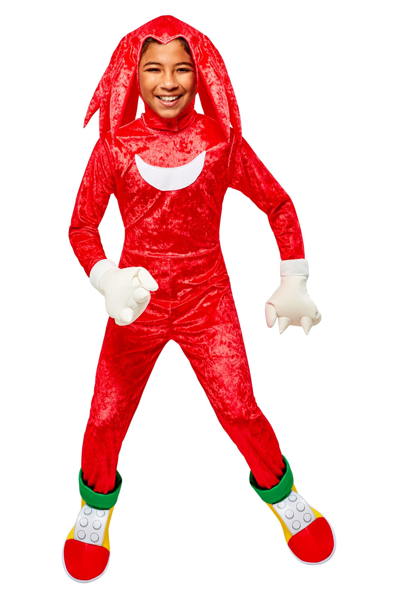 Sonic the Hedgehog Knuckles Deluxe Boy's Costume | Large