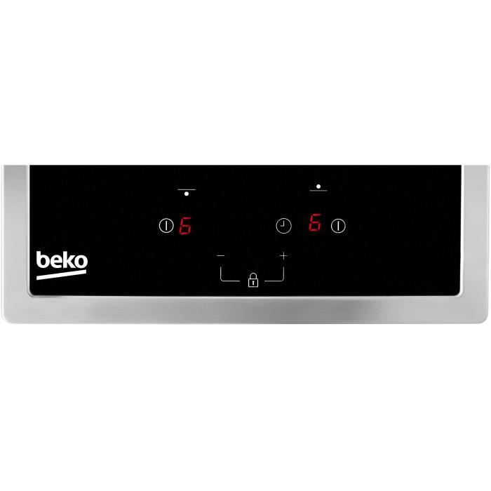 BEKO HDMC32400TX - Ceramic glass hob - 2 zones - 3000W - L28.8 x D57cm - Glass coating - Black