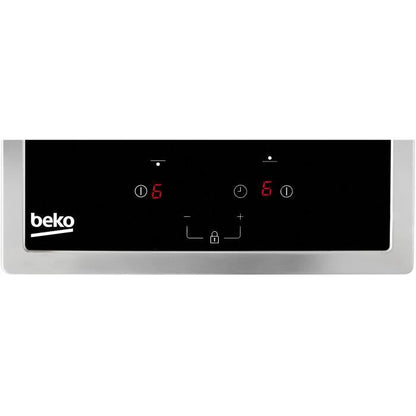 BEKO HDMC32400TX - Ceramic glass hob - 2 zones - 3000W - L28.8 x D57cm - Glass coating - Black