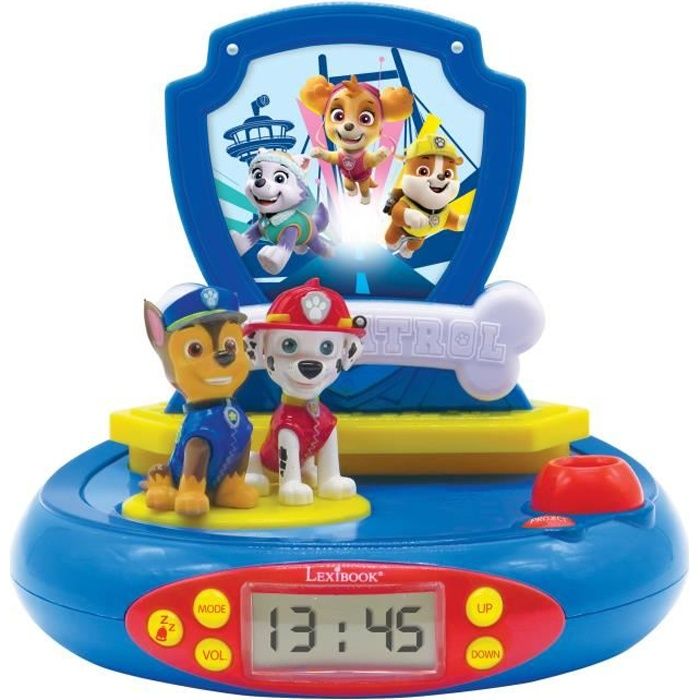 LEXIBOOK - PAT PATROUILLE - Radio Child Alarm Clock with Projections Images