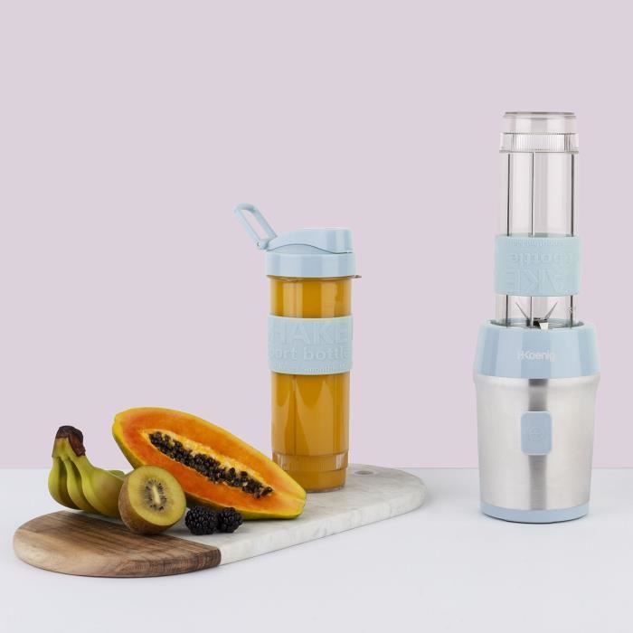 Mini blender - SMOO16 - 300 W - 570 mL - Pastel blue - 2 flasks included