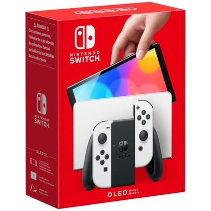 Nintendo Switch console (OLED model): New version, Intense Colors, 7-inch screen - with a White Joy-Con