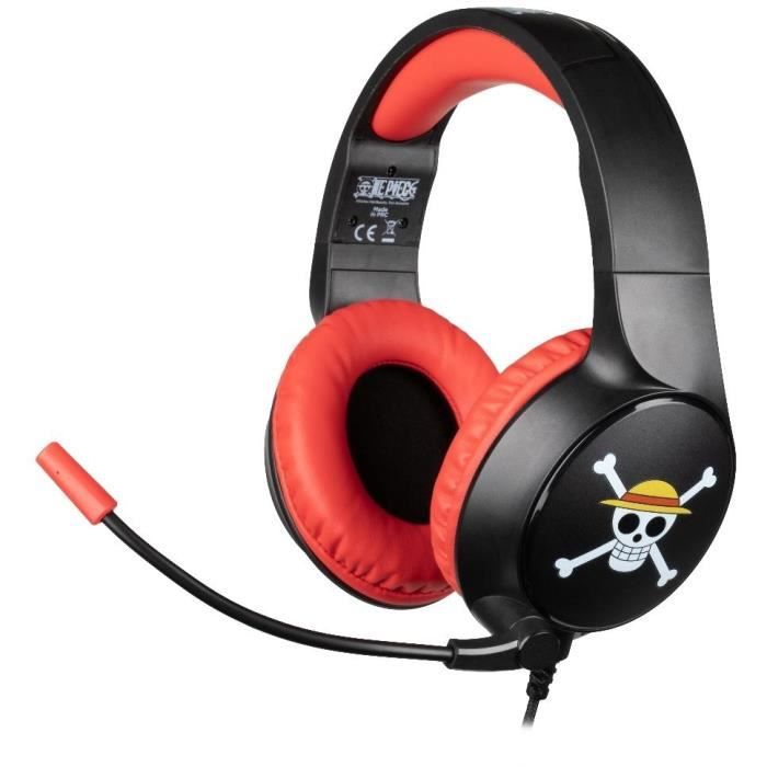 Wired gaming headset - KONIX - One Piece - PC, PS4, PS5, Switch and Xbox - Microphone - 1.5 m cable - 3.5 mm jack socket - Luffy
