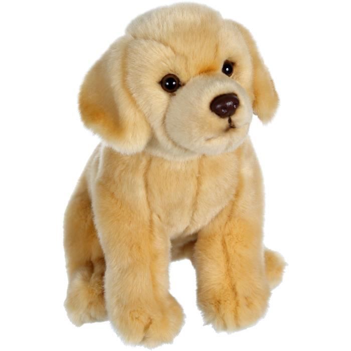 Beige Labrador Dog Plush - GIPSY TOYS - Sitting, 25 cm