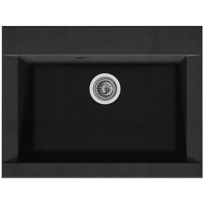 Stradour Sink Kitchen To Encourage 1 Bac without Hexo Draft Tout - Resin - 66 x 50 cm - Black
