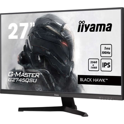 PC Monitor - IIYAMA - G2745QSU-B2 - 27 QHD - IPS - 100Hz - 1ms - HDMI/DP/USB HUB - Speakers - Black