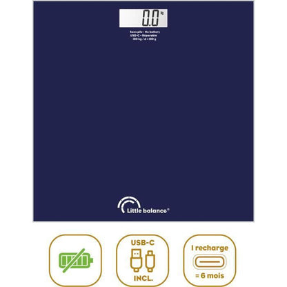 Bathroom scale - LITTLE BALANCE - SB3 - USB-C - Midnight blue