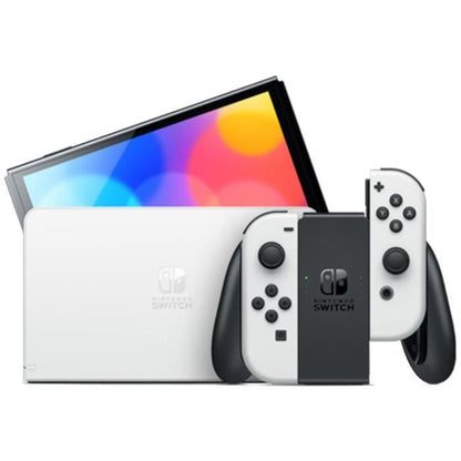 Nintendo Switch console (OLED model): New version, Intense Colors, 7-inch screen - with a White Joy-Con