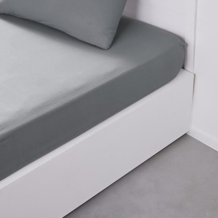 TODAY ESSENTIAL TODAY CHARG - 90 x 190 cm - 1 person - 100% UNE COTTON - Steel