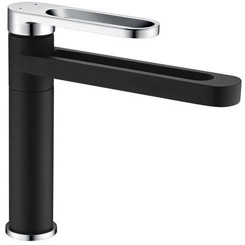 Washbasin mixer - EDOUARD ROUSSEAU - ONEGAI - Black / Chrome