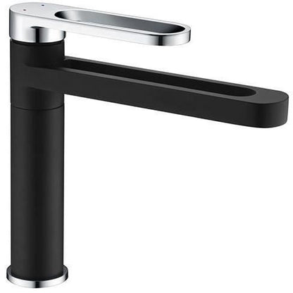 Washbasin mixer - EDOUARD ROUSSEAU - ONEGAI - Black / Chrome