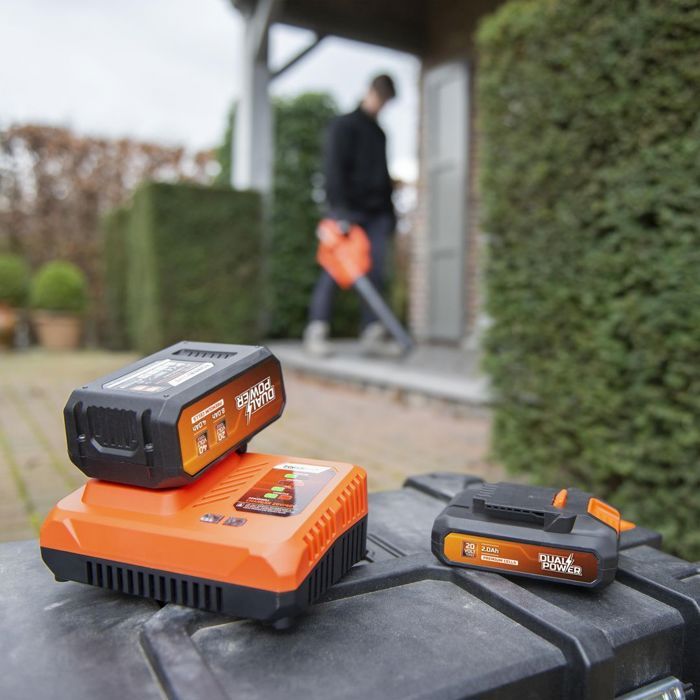 2x20v 2.5Ah battery for 40V or 5Ah tool on 20V Dual Power Powdp9037 tool - Compatible with 40 V & 20 V tools