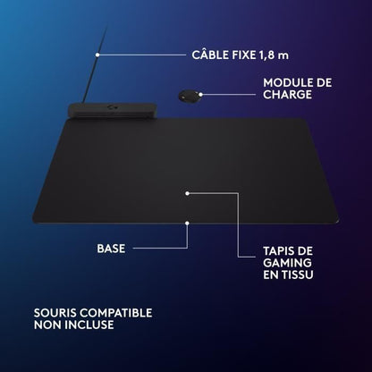 Mouse Pad - Wireless Charging System - Logitech G - Powerplay 2 - Black