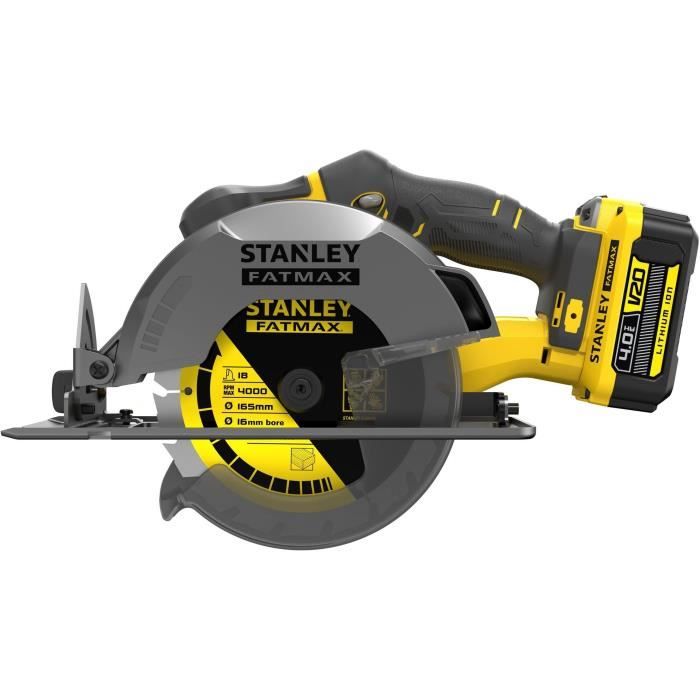 Circular Saw - STANLEY FATMAX V20 - SFMCS500M2K-QW - 165 mm - 18V Lithium - 2 4Ah Batteries