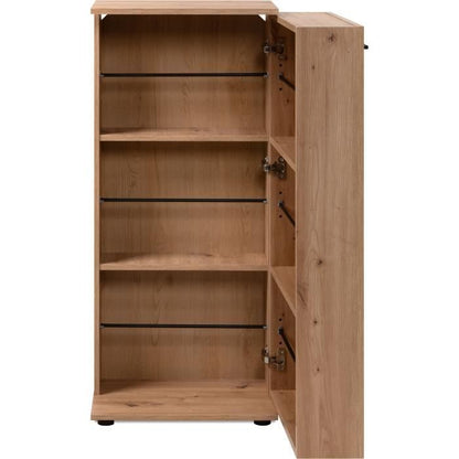 Satos shoe cabinet - Artisan oak - 100 x 110 x 34 cm - Capacity 12 pairs