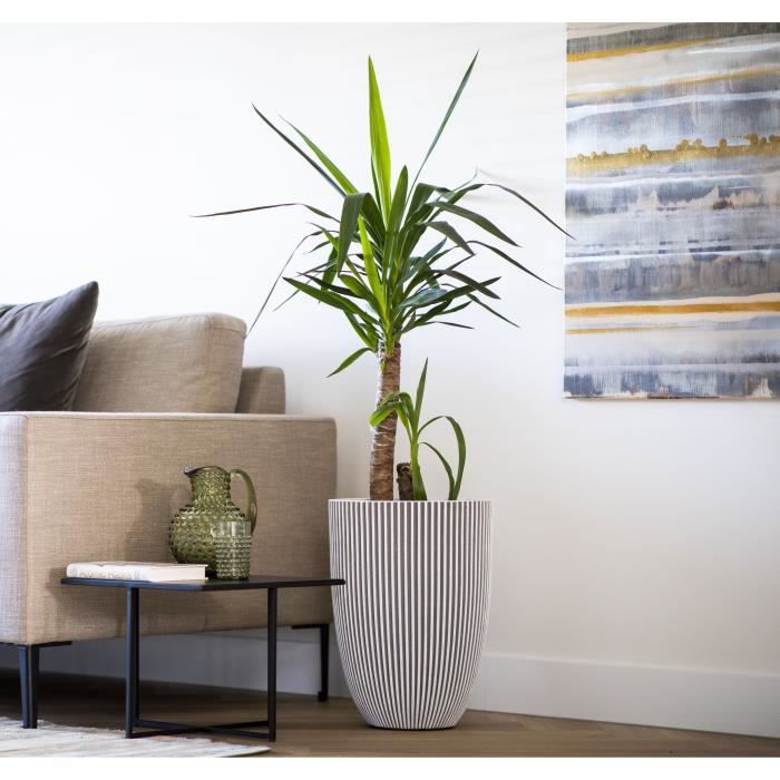 Capi Elegant Groove Vase 34x46 cm Ivory 445498