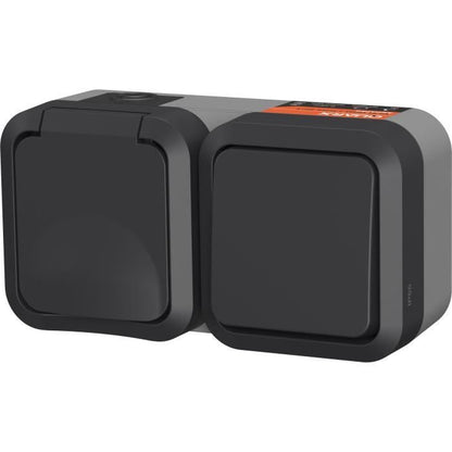 Double socket - QUARX - Aqua Pro - Outdoor, vertical, IP55, 250V, 16A