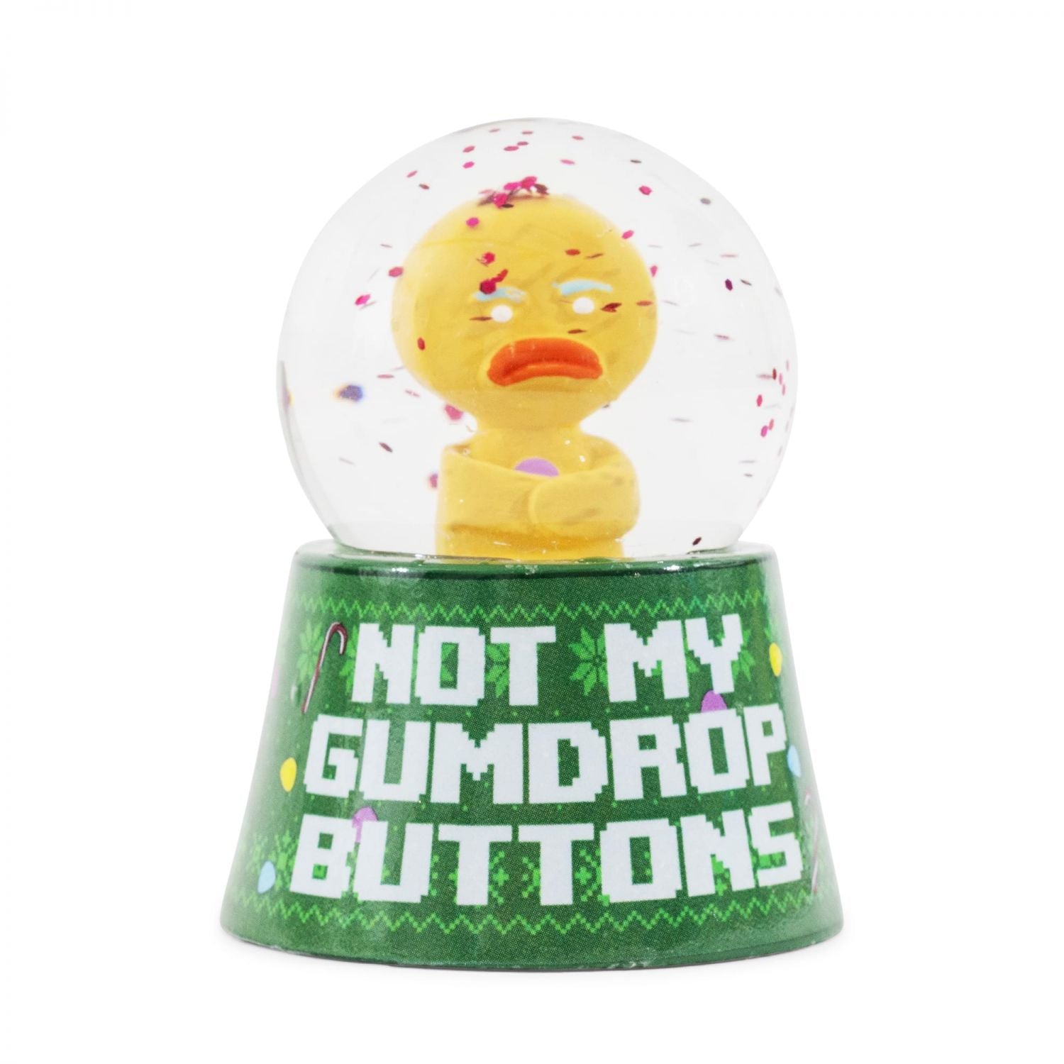 Shrek Gingy "Not My Gumdrop Buttons" Mini Light-Up Snow Globe | 3 Inches Tall