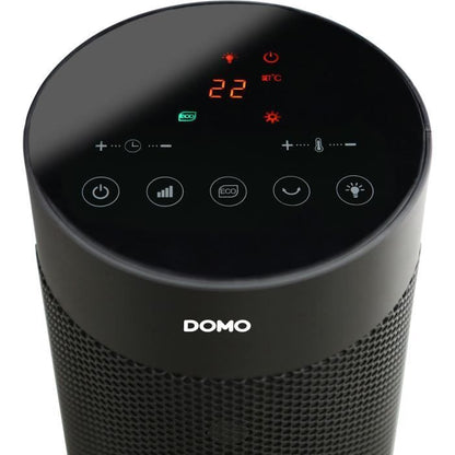 Ceramic heater with wood fire effect - 2000 W - DOMO - DO7345H - 83.5 cm - Black