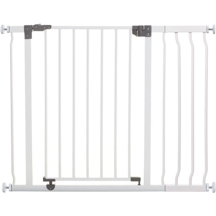 Safety barrier and 18 cm extension - DREAMBABY - LIBERTY - 1 barrier + 1 extension - 93-99 cm - White