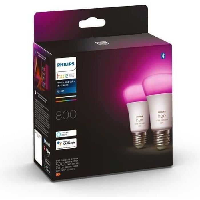 Philips Hue White & Color Atmosphere LEDs connected E27 - Bluetooth compatible