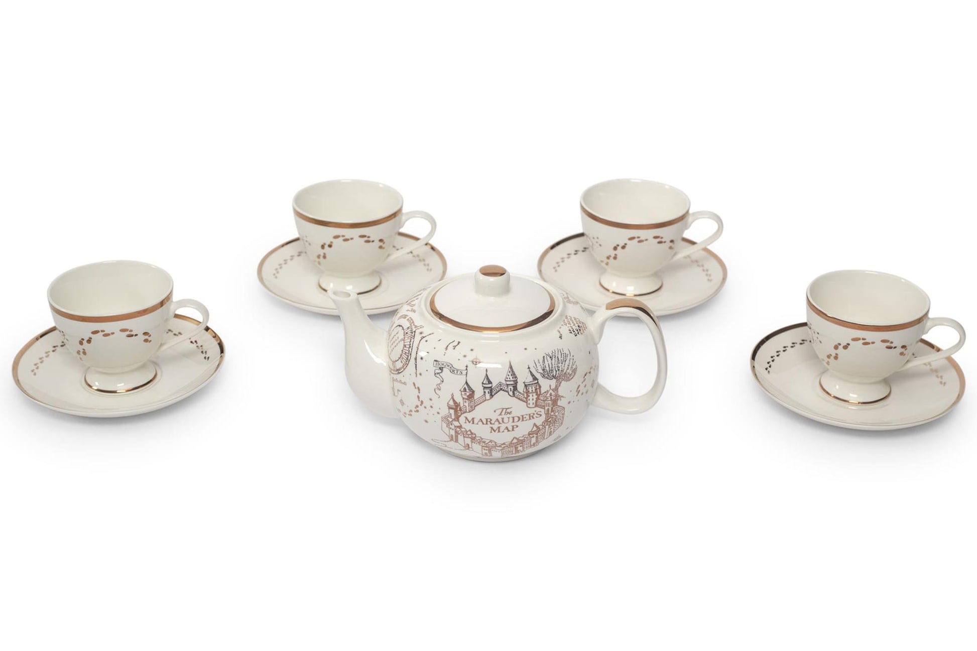 Harry Potter Marauders Map 10-Piece Porcelain Tea Set